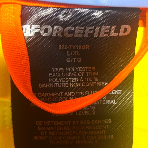 Forcefield high visibility work VEST. 100% polyester Sz XL - Picture 4 of 4